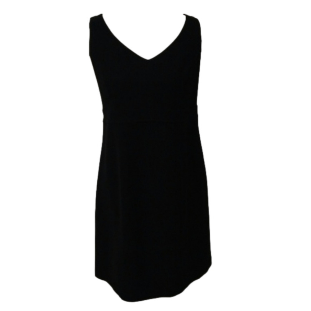 Mimi Maternity Black V-Neck Sleeveless Zipper Back Above Knee Sheath Dress